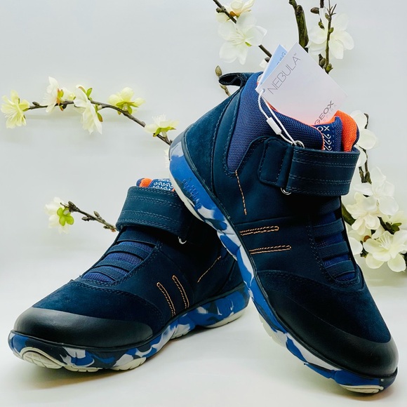 Geox Boys Shoes J NEBULA B. B Size: 3 1/2US / 35EU / 2 1/2UK Navy/Orange - Picture 14 of 15